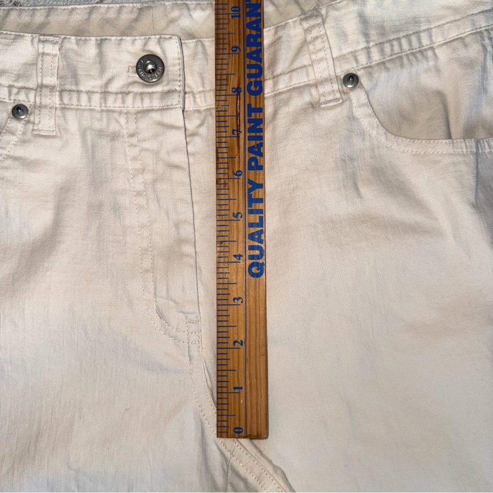 Sigrid Olsen Modernist Cotton Cream Straight Leg Cropped Jeans Women’s size 10 - Picture 10 of 16
